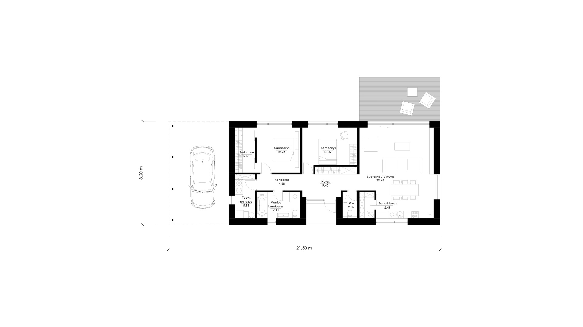 Namo projektas SUB D01. Nuotrauka nr. 768